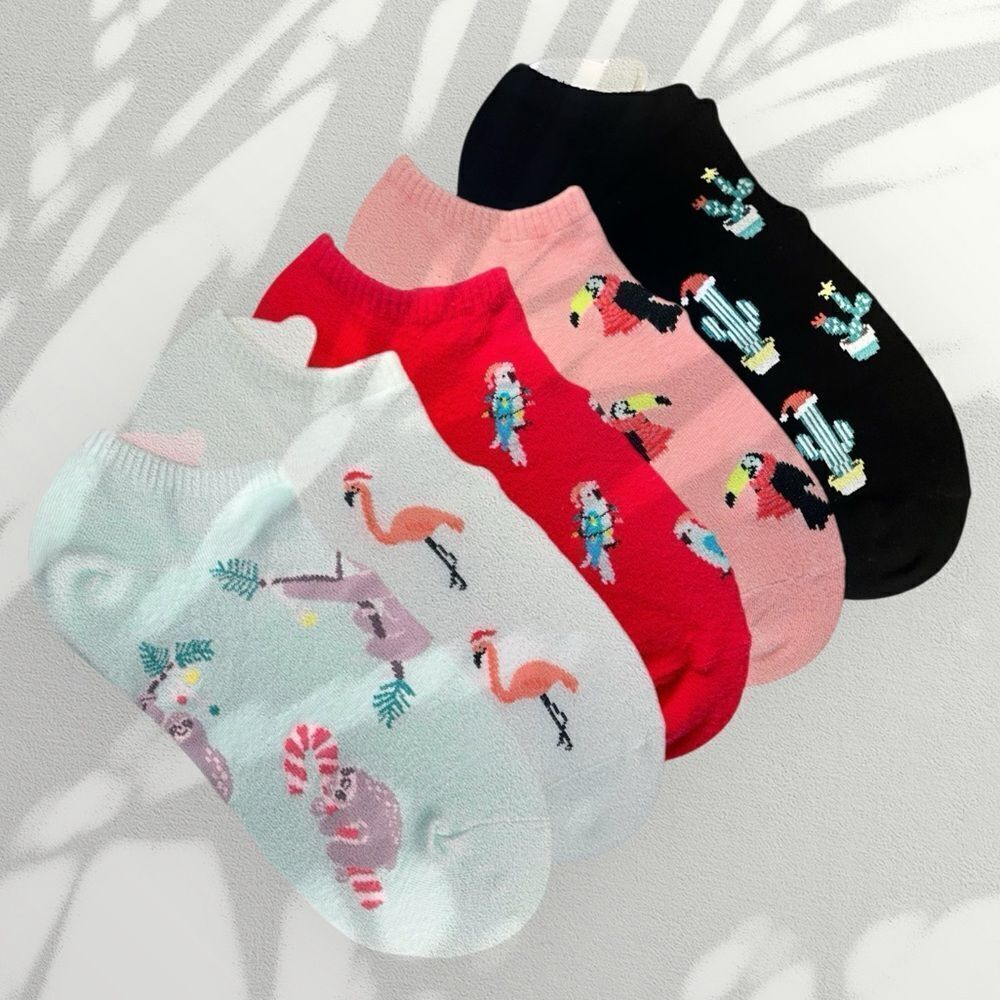 Holiday 5-Pack No-Show Socks NWOT